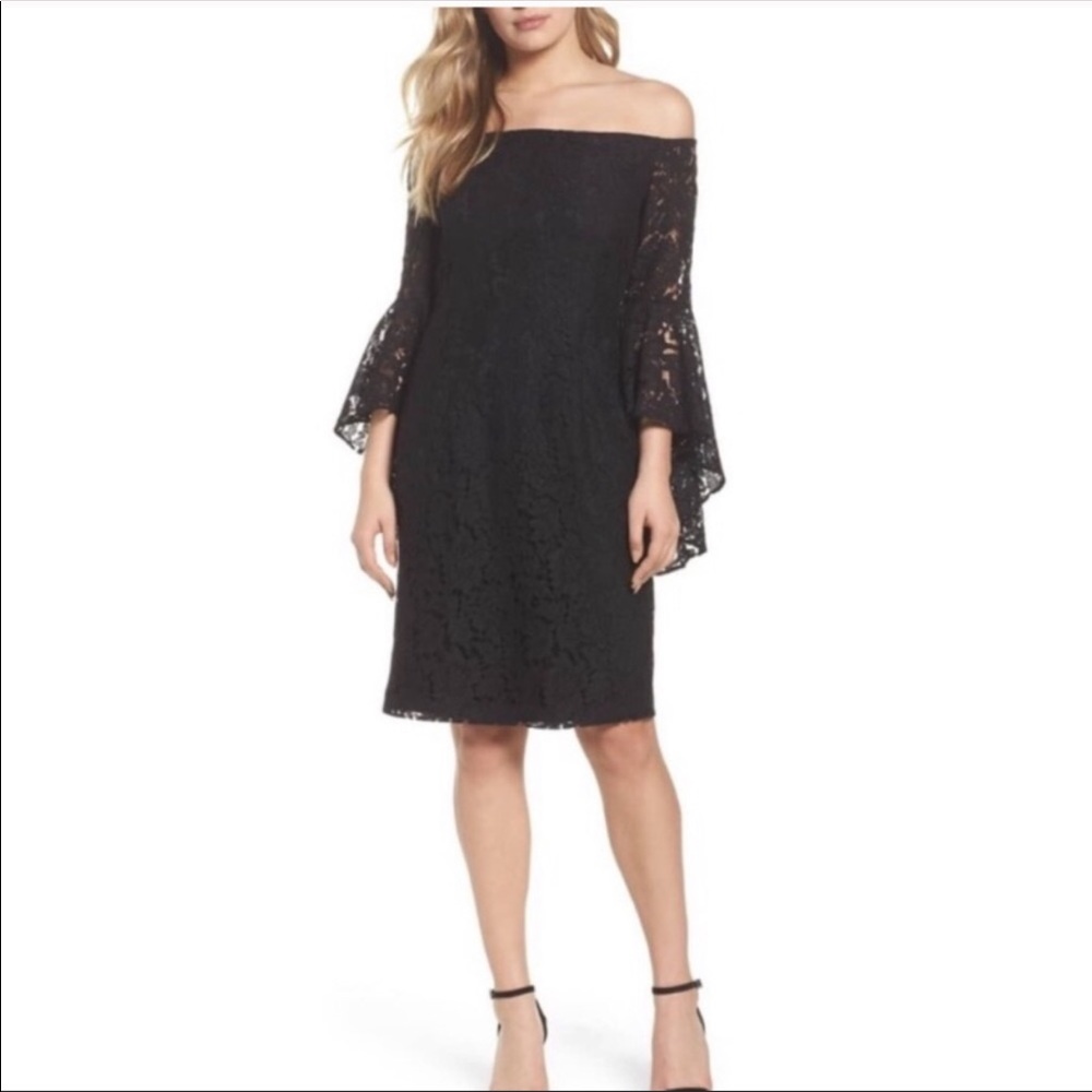 Chelsea28 Lace Black Off-the-shoulder Dress Size 4